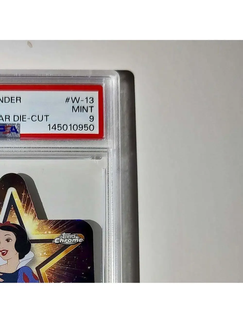 Snow White 2025 Topps Chrome Disney #W-13 Wish Upon A Star Die Cut Card PSA 9